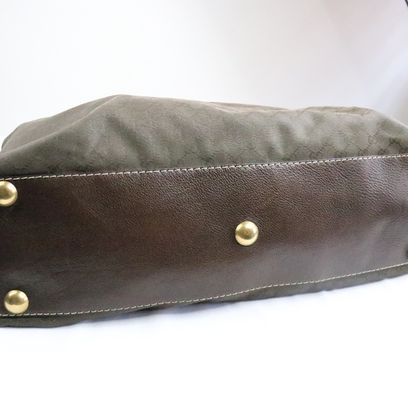 GUCCI Vintage Fall 2008 Large Brown Travel Luggage Bag Top Handle - Picture 6 of 8